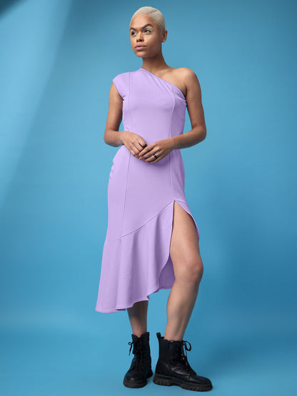 Lilac High-low Fit and Flare Dress