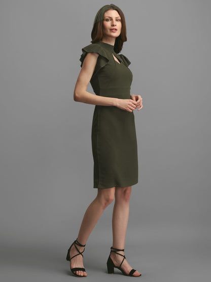 Women Dark Olive Bodycon dress