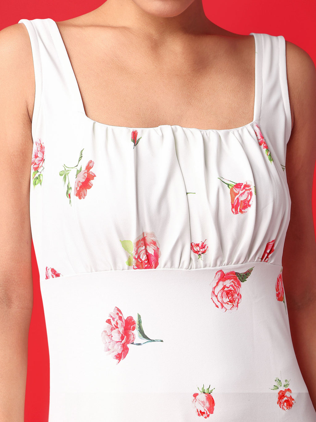 Women Off white Ruched Dress