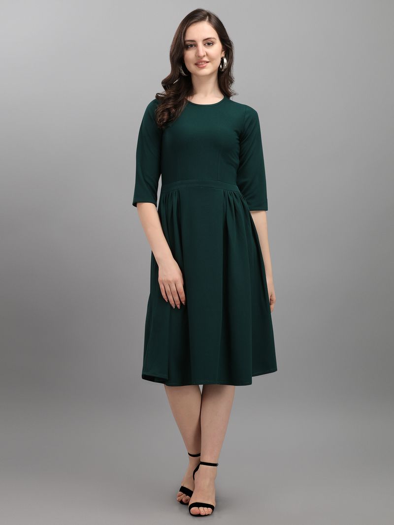 Women Green A-Line dress