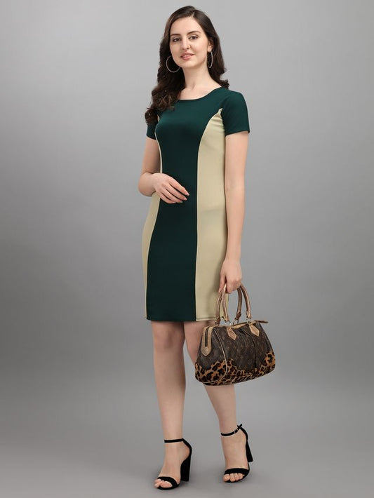 Women Light Olive & Green Bodycon dress