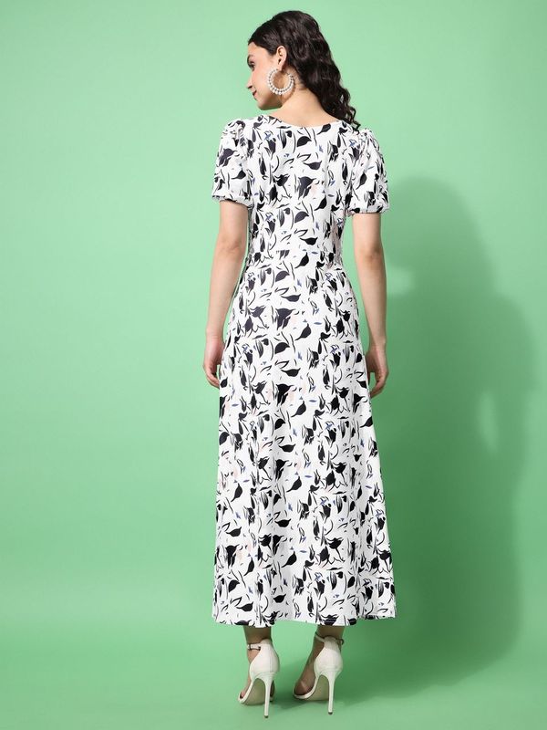 Women White Fit & Flare Dress