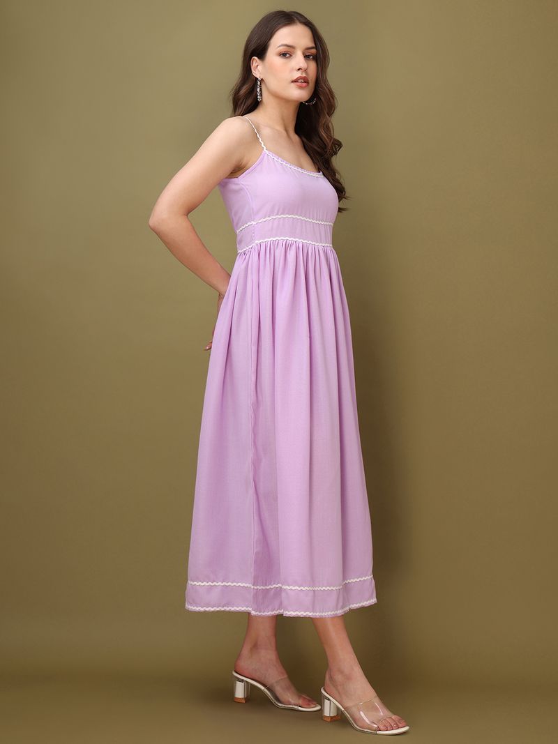 Sleeveless Solid Fit & Flared Dress