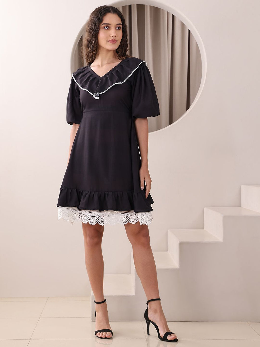 Obshivka Solid Fit and Flare Dress