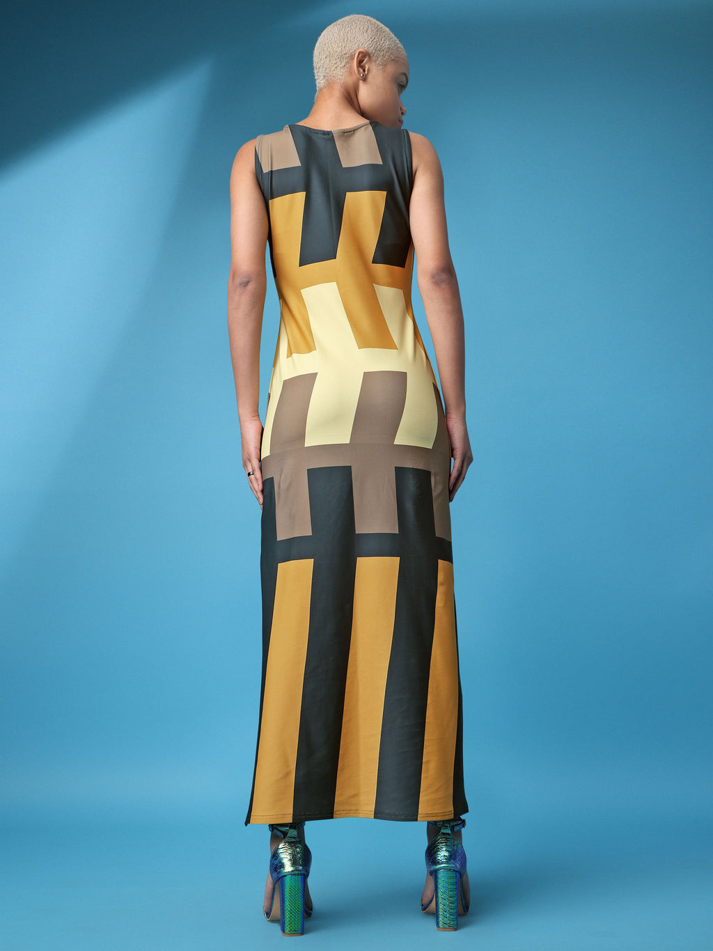 Women Green Leaf print dress