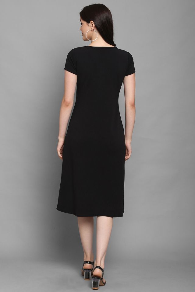 Women White & Black A Line dress