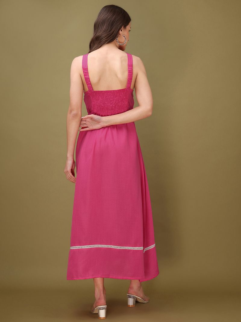 Sleeveless Solid Fit & Flared Dress