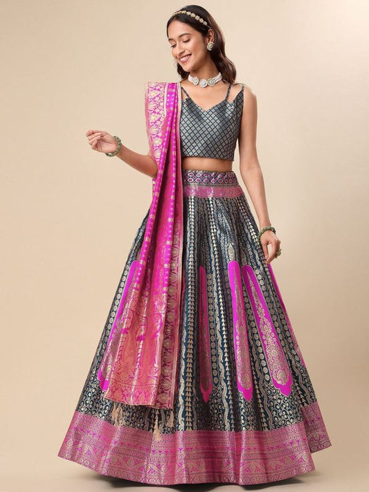 Women Embellished Flared Ram Lehenga Choli