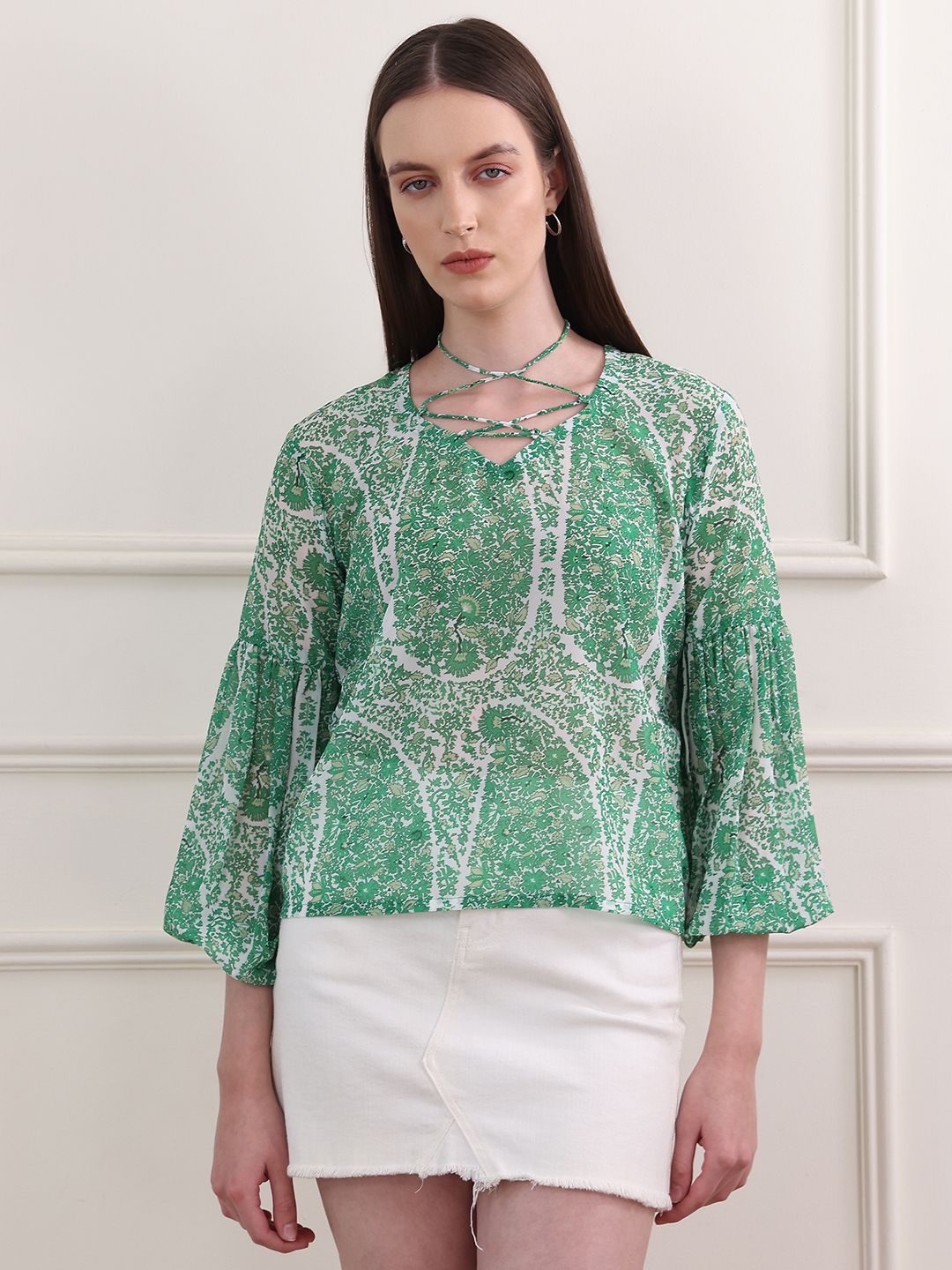 Obshivka  Printed Paisley Top