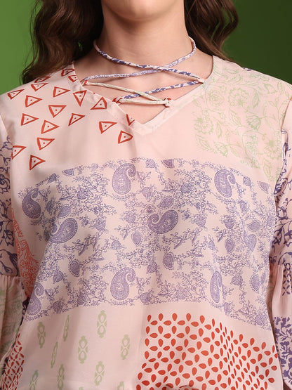 Obshivka  Printed Geometric Top