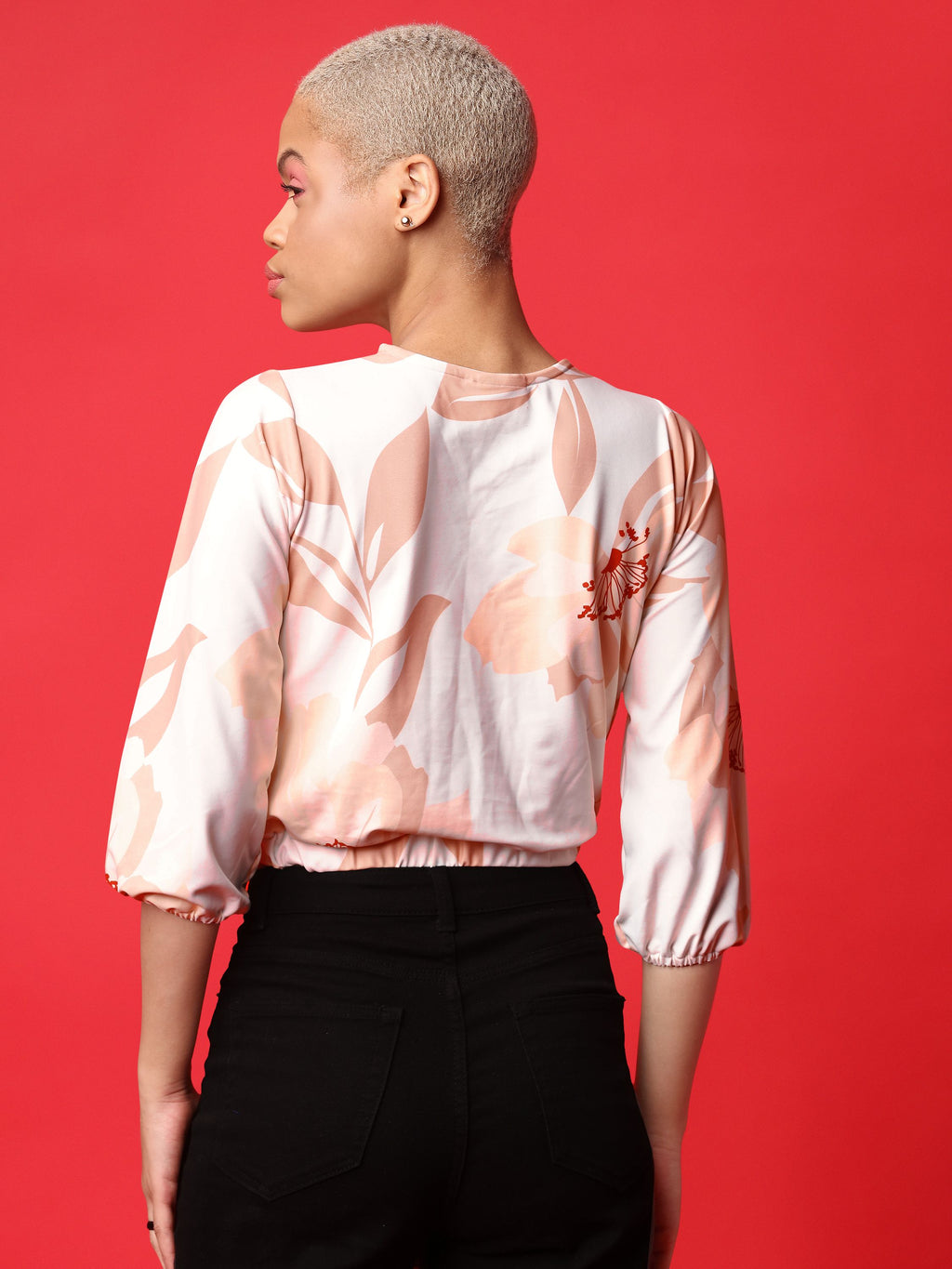 Unique Overlap White V-Neck Top