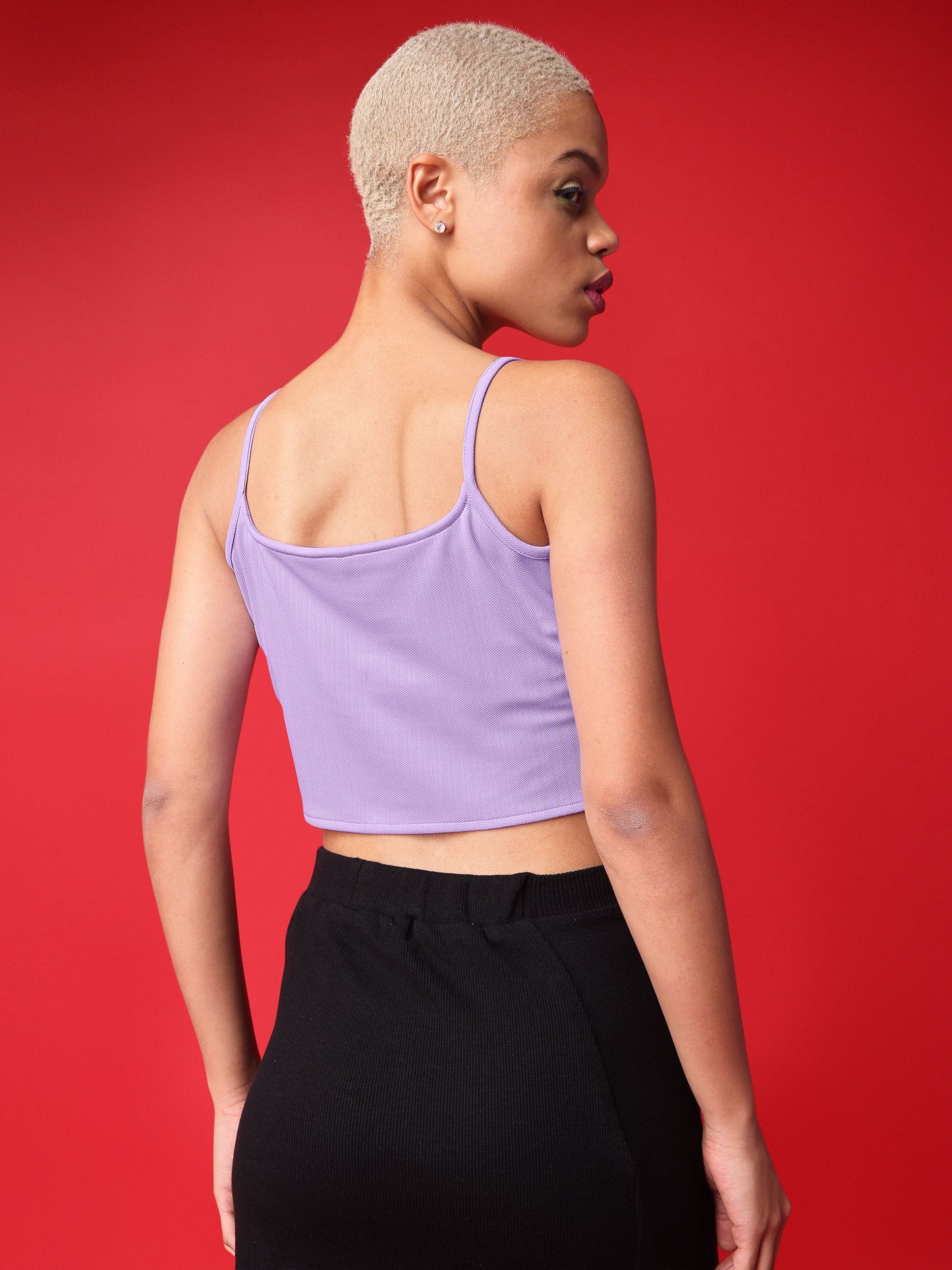 Women Purple Scrappy Top