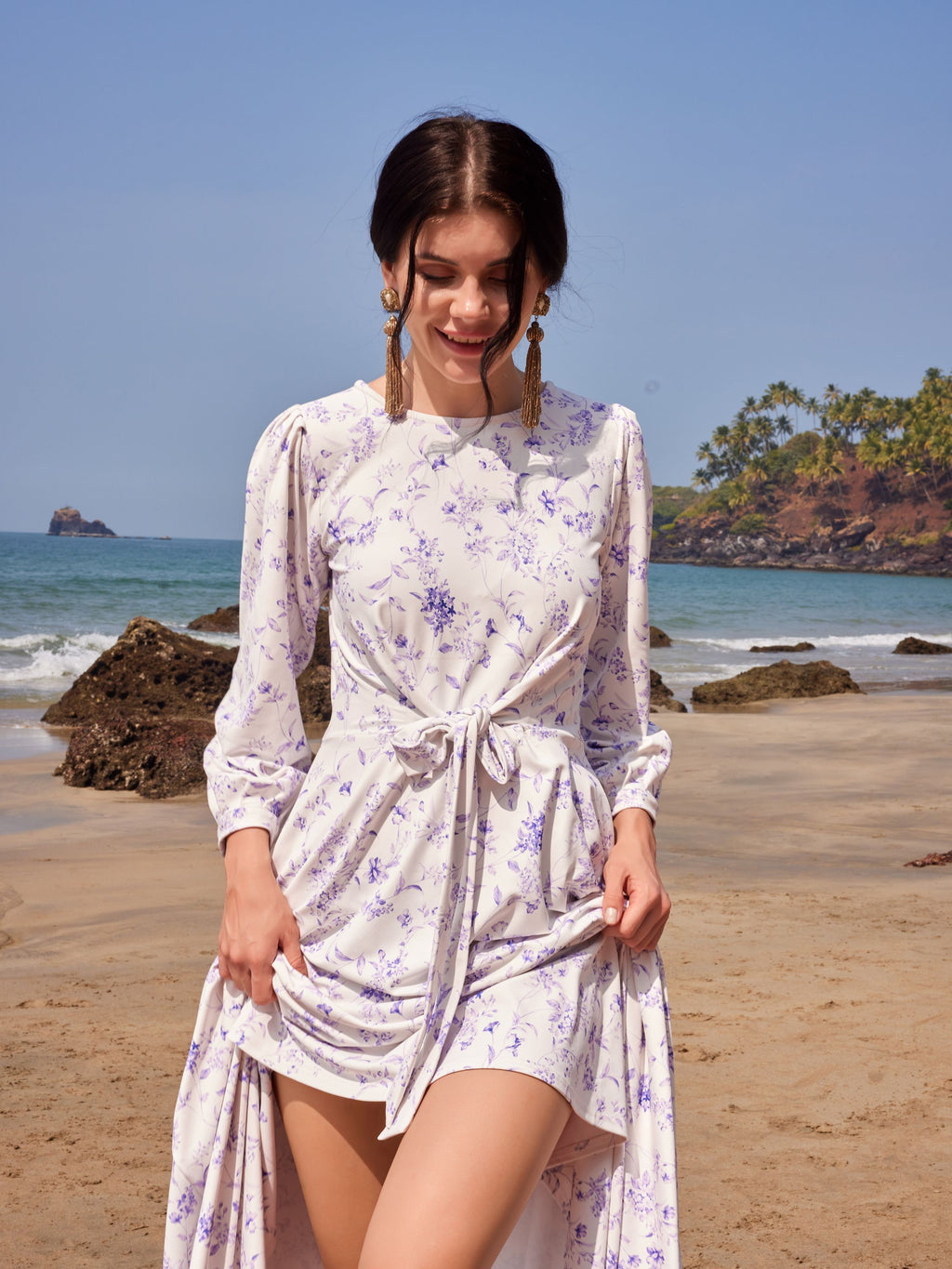 Women White Empire dress