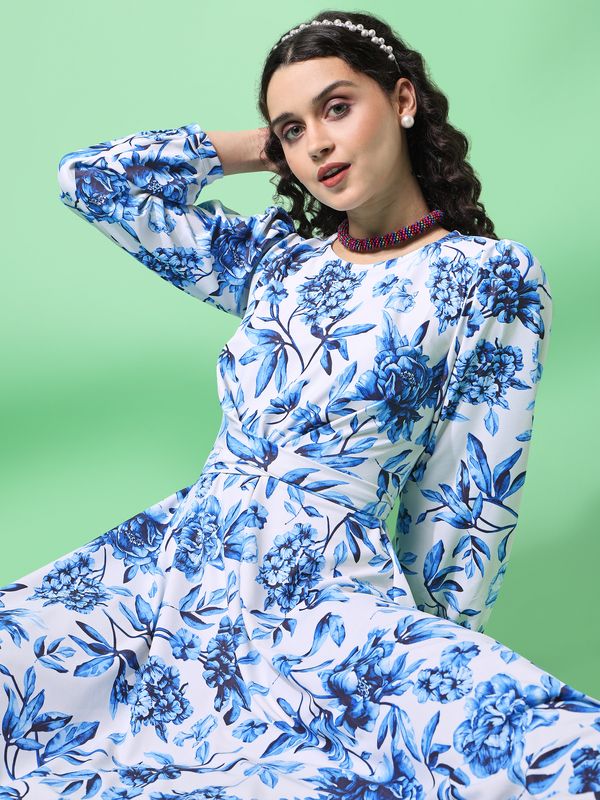 Women Blue Empire dress