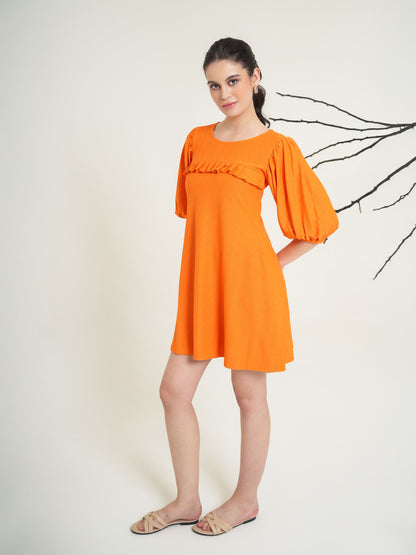 Women Boat Neck Texture Dress