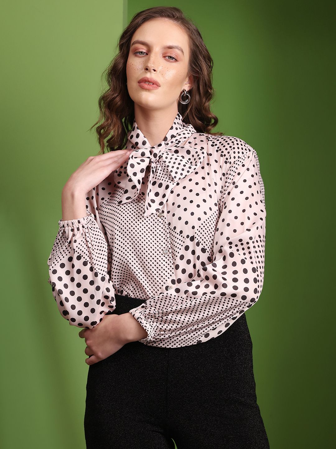 Obshivka  Printed Polka Dot Top