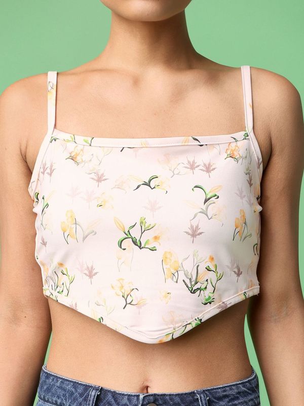 Off White Crop Top For Women