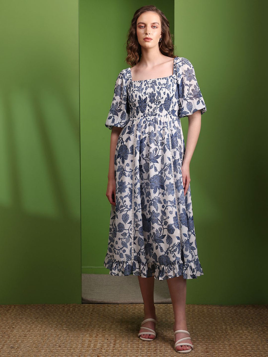 Obshivka  Printed Fit and Flare Dress