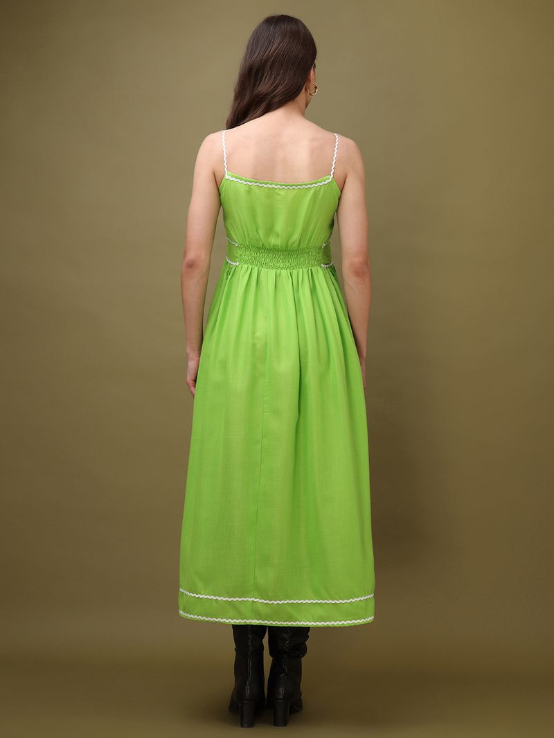 Sleeveless Solid Fit & Flared Dress