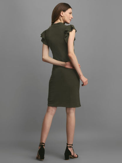 Women Dark Olive Bodycon dress