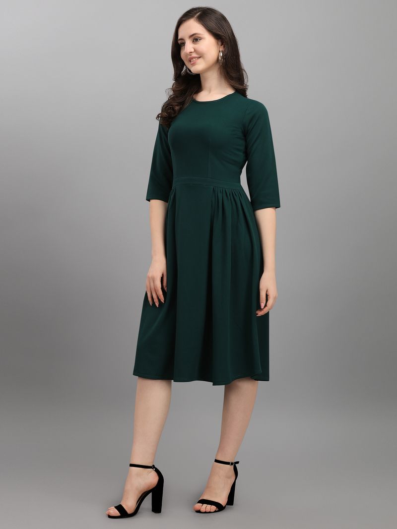 Women Green A-Line dress