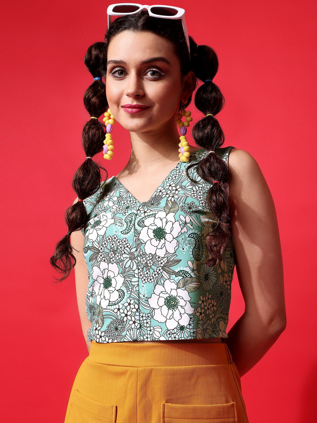 A Stylish Green Crop Top For Women