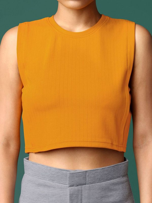 Women Yellow Boxy Top