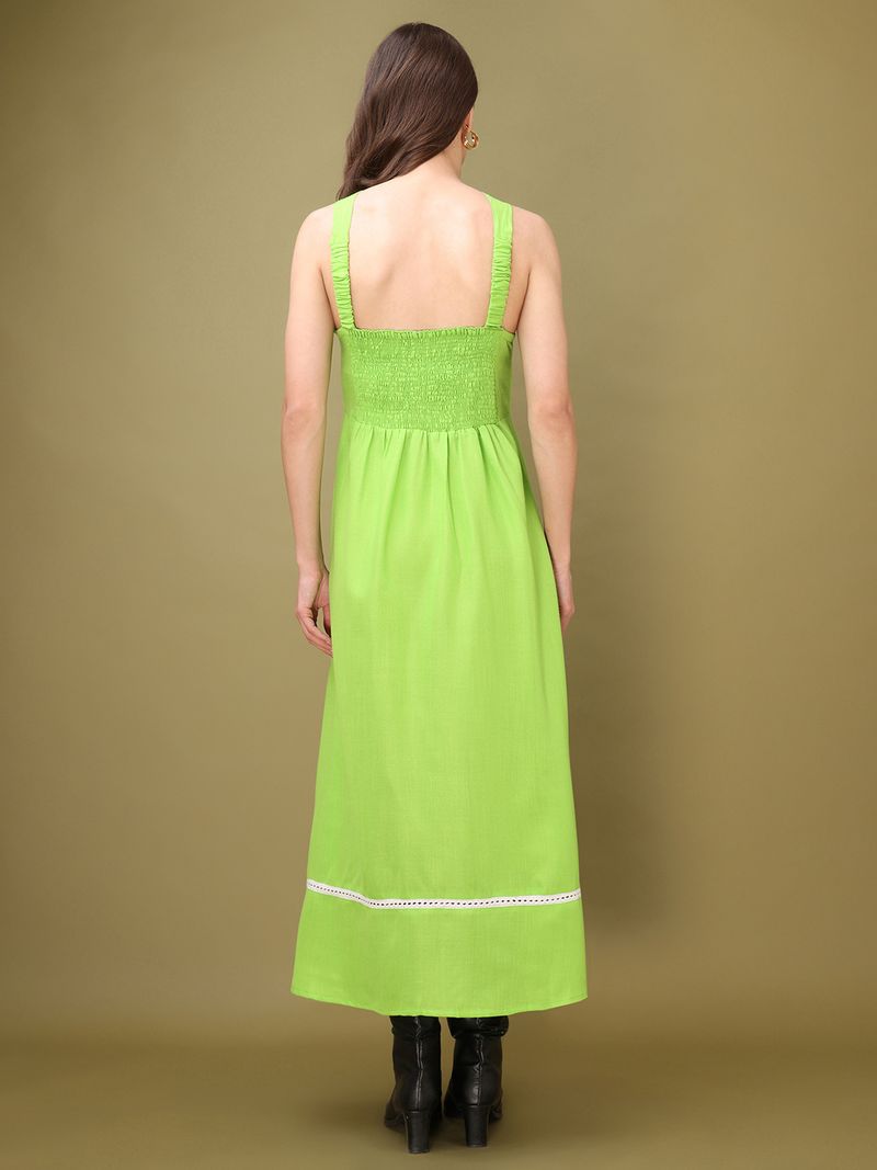 Sleeveless Solid Fit & Flared Dress
