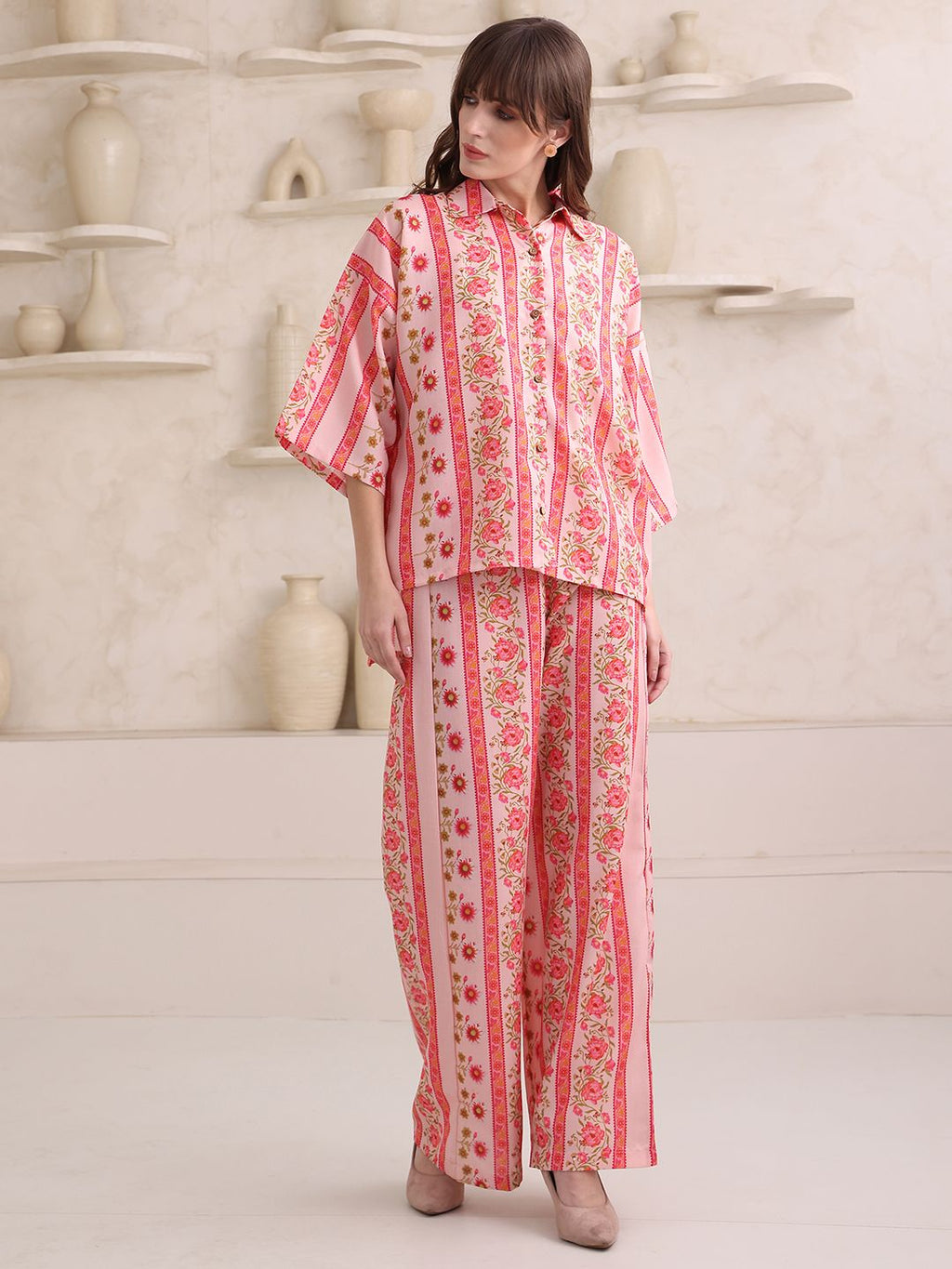 Obshivka   Pink Printed Co-Ords