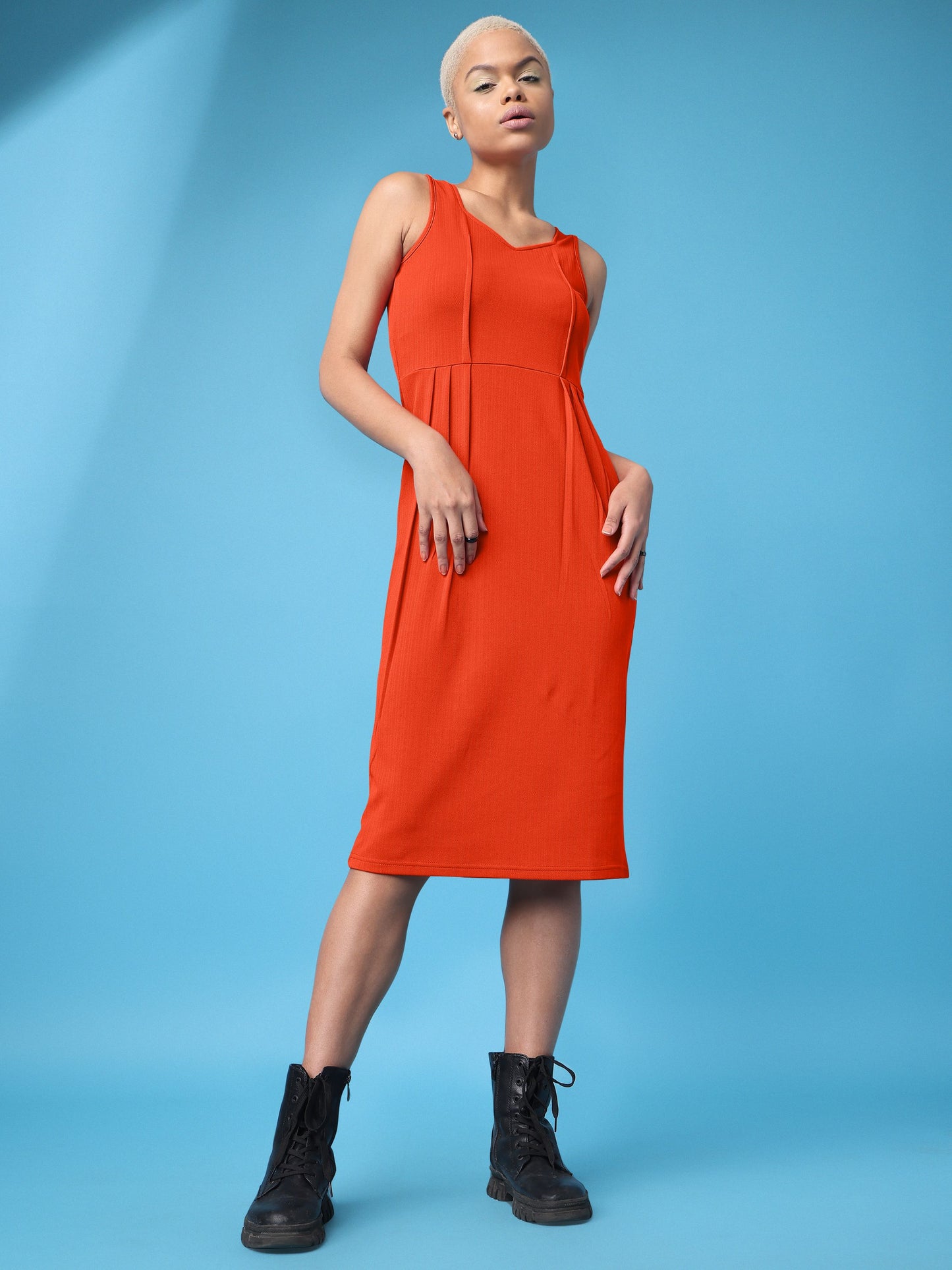 Sheath Bodycon Orange Dress