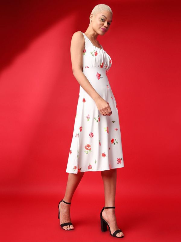 Women Off white Ruched Dress