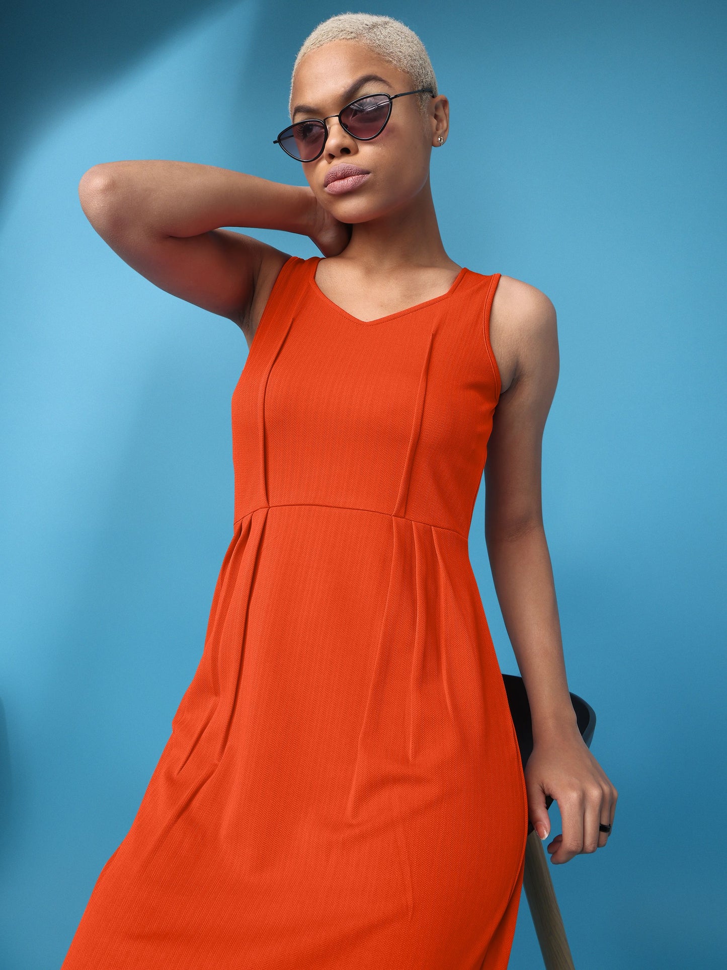 Sheath Bodycon Orange Dress