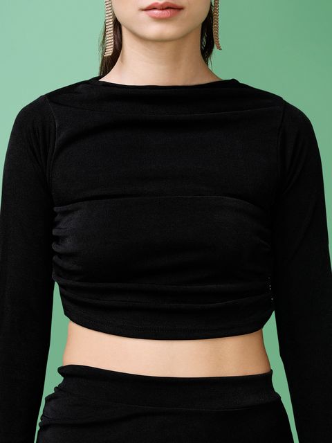 Women Black Bodycon Co-ords