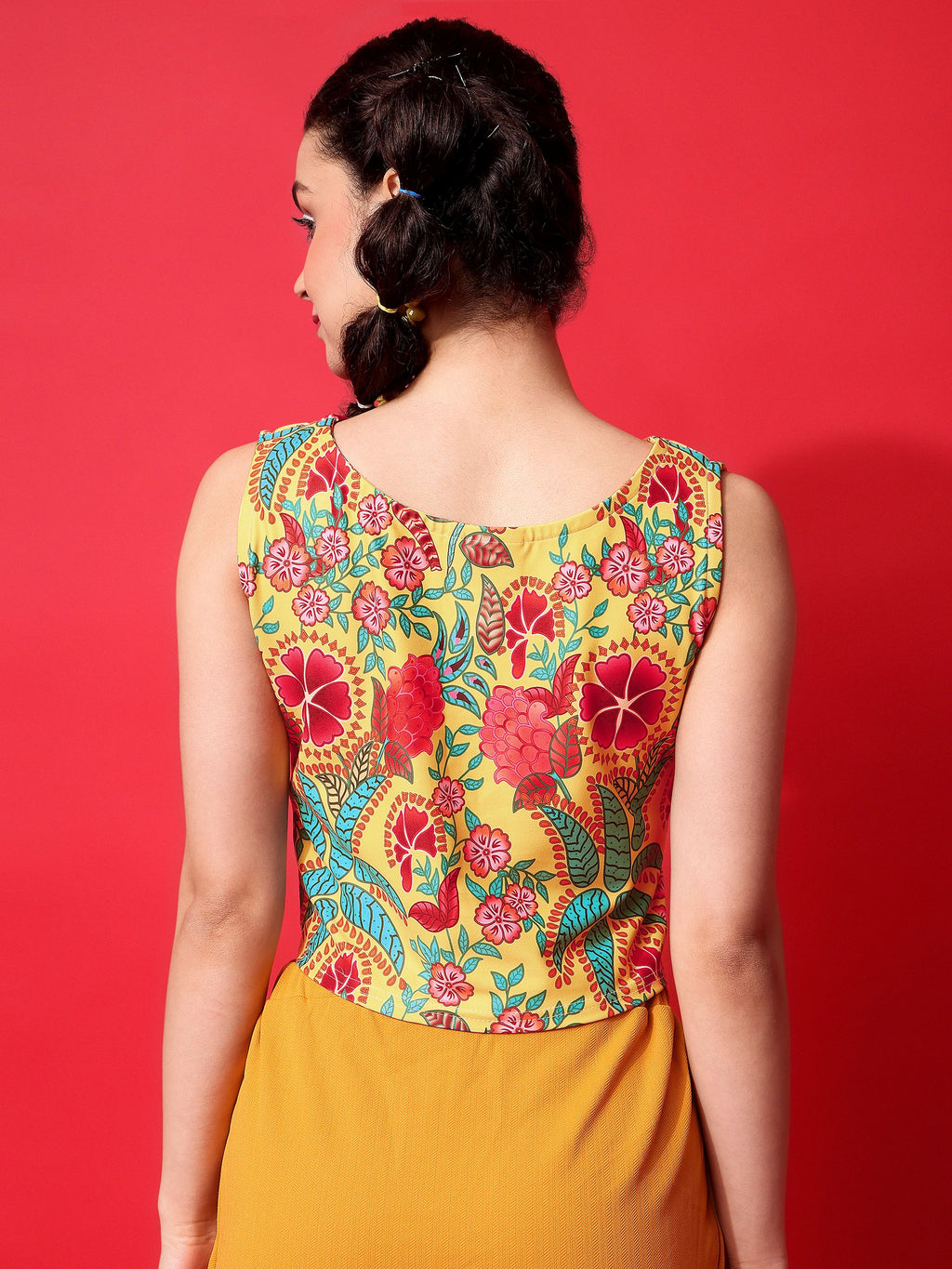 A Stylish Yellow Crop Top For Women