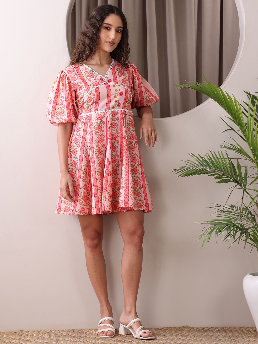 Obshivka  Printed Fit and Flare Dress