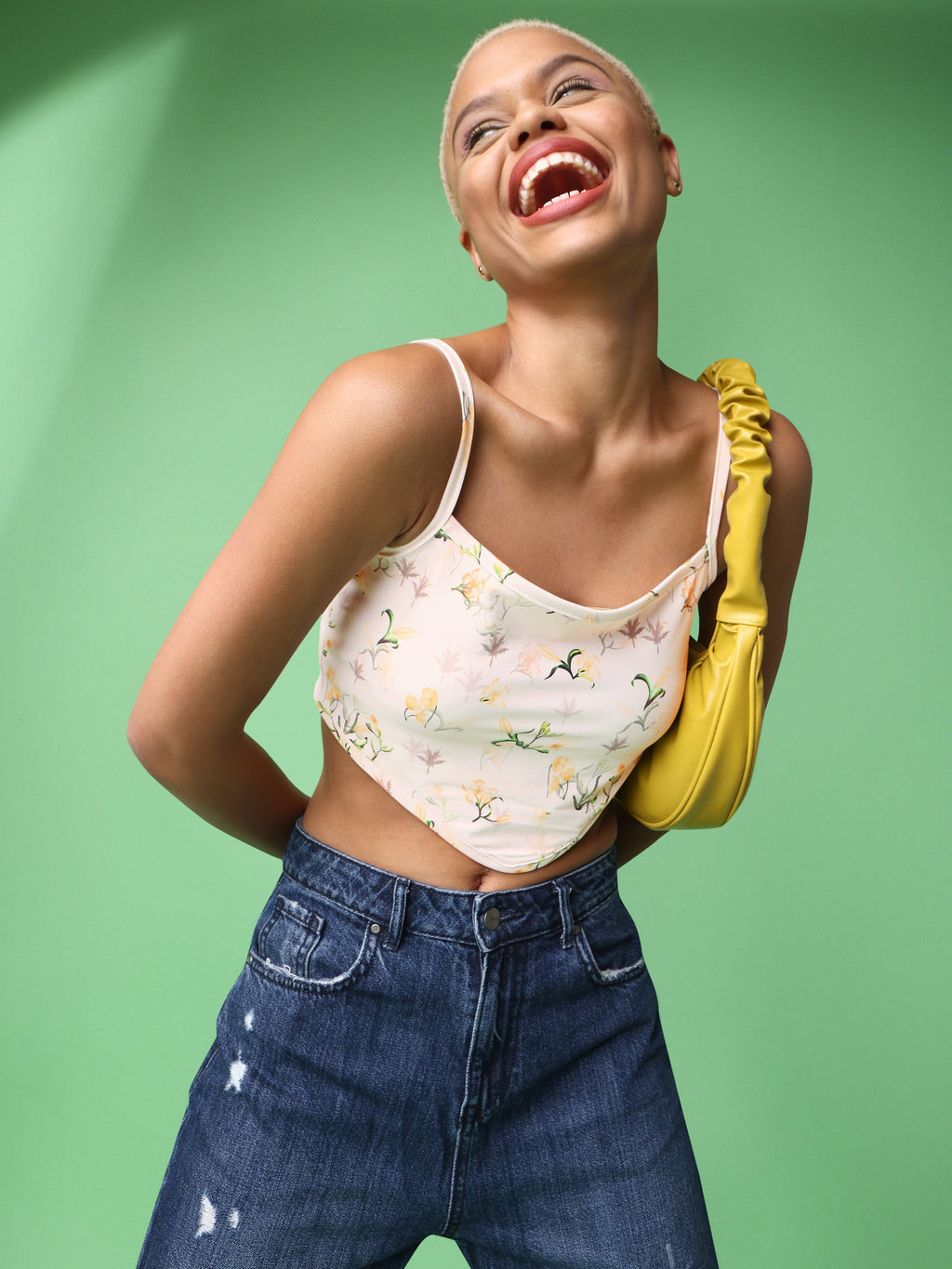 Off White Crop Top For Women