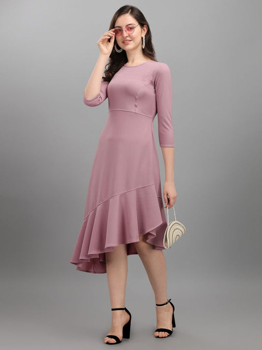 Women Purple Fit and Flare dress