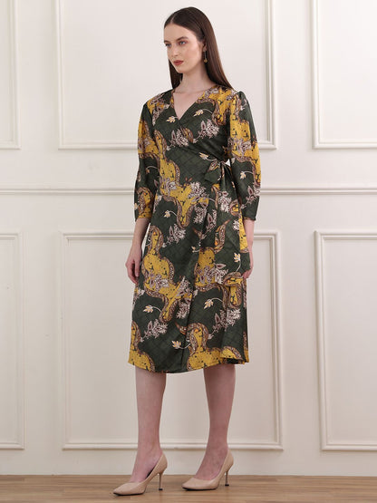 Obshivka  Printed Wrap Dress