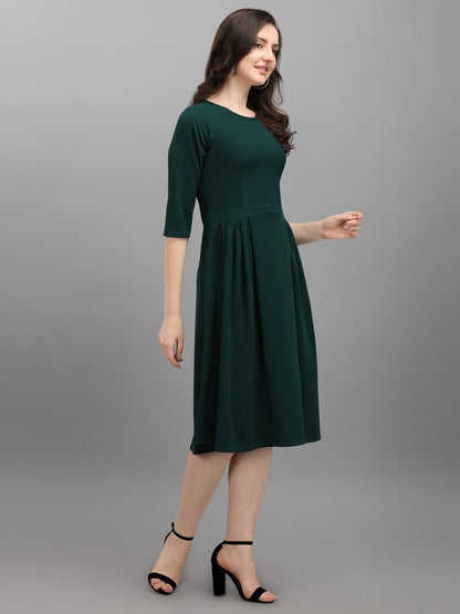 Women Green A-Line dress