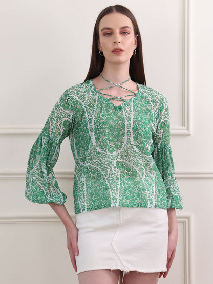 Obshivka  Printed Paisley Top