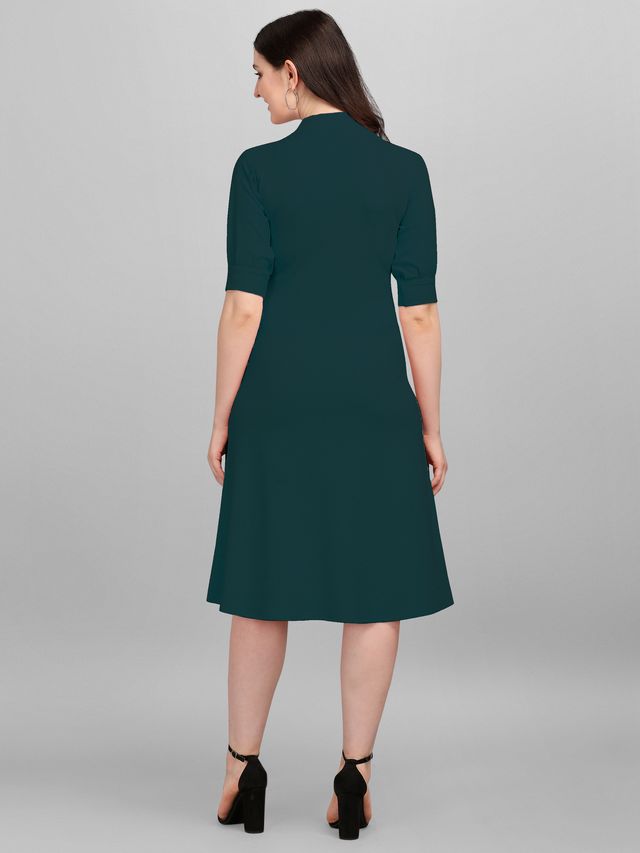 Women Green A-Line dress