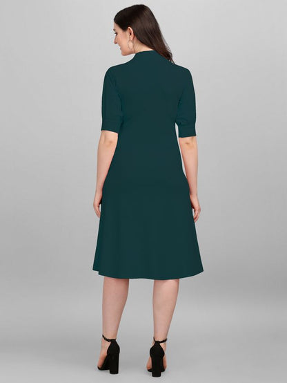 Women Green A-Line dress