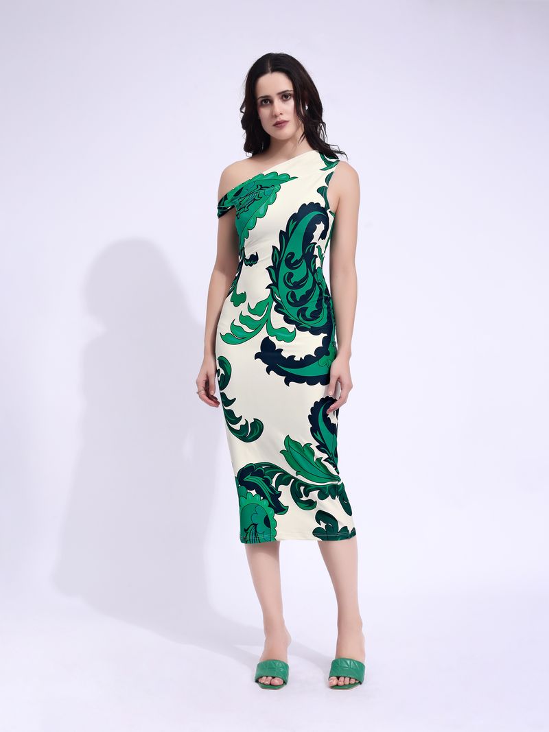 Women's Green Bodycon Maxi Sleeveless Dress