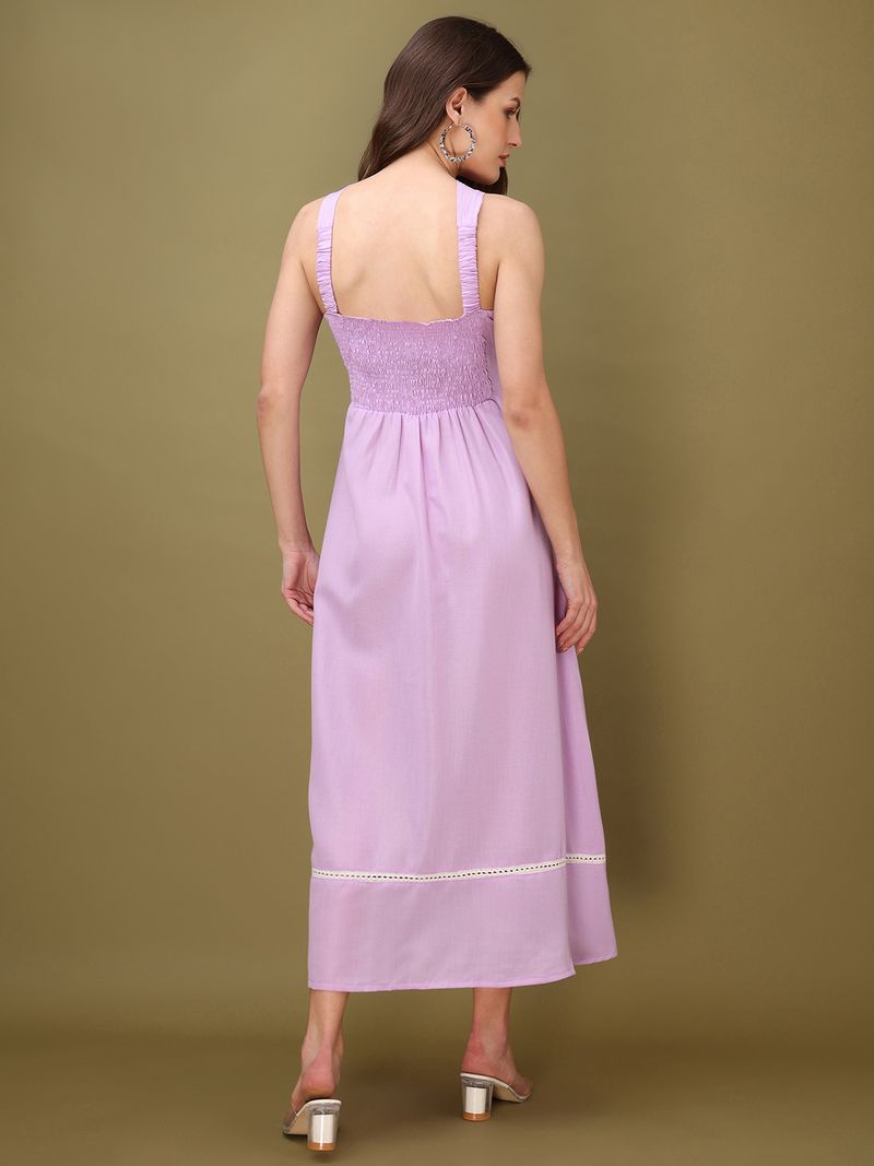 Sleeveless Solid Fit & Flared Dress