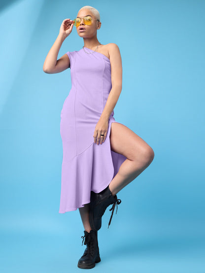 Lilac High-low Fit and Flare Dress