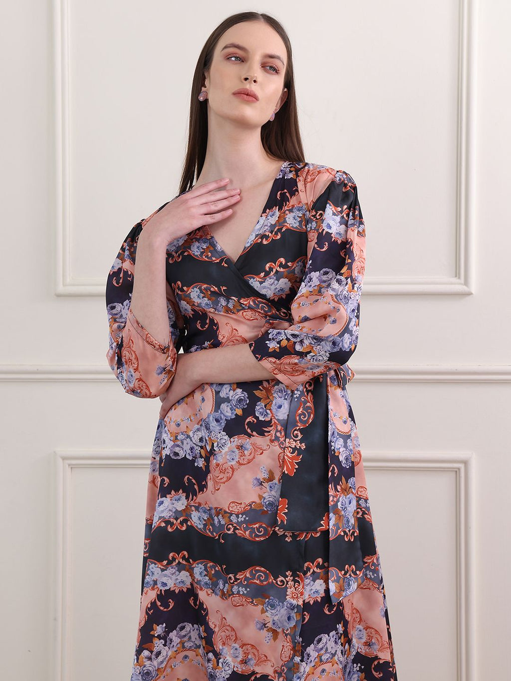 Obshivka  Printed Wrap Dress