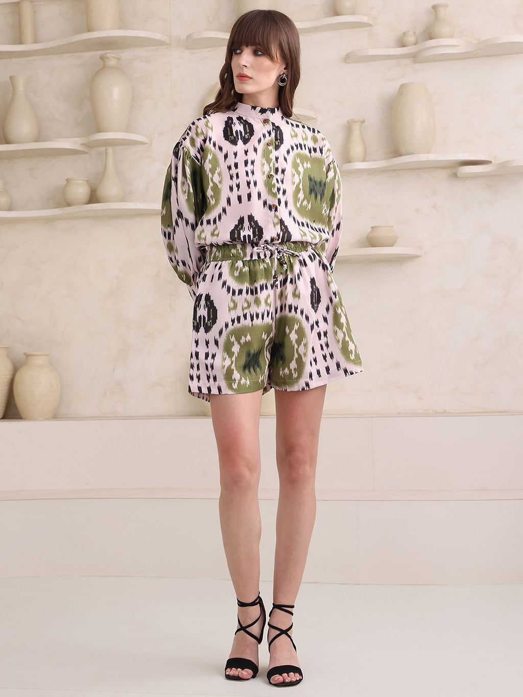 Obshivka   Beige Printed Co-Ords