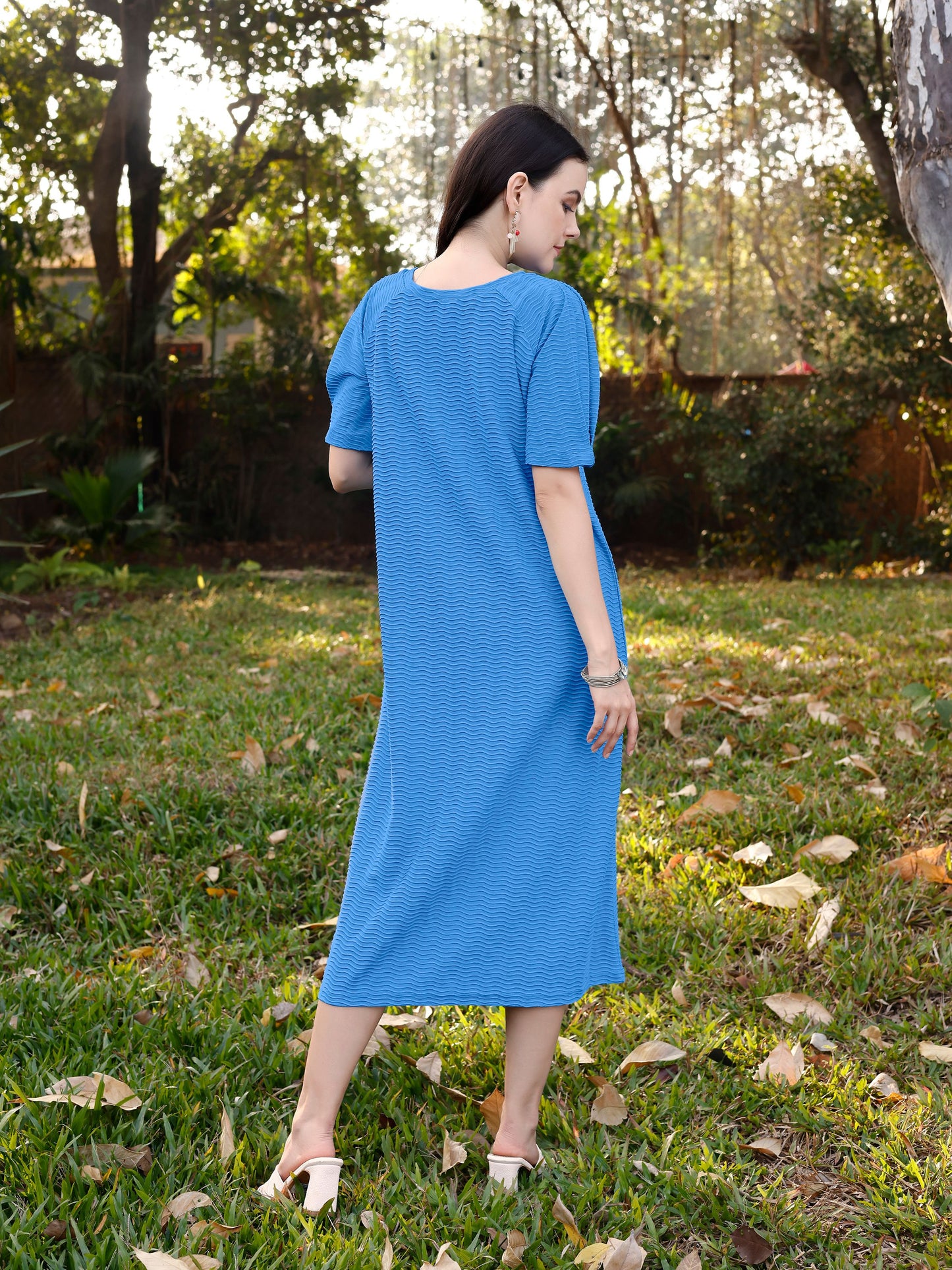 Blue A-Line Dress