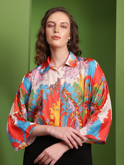 Obshivka  Printed Tropical Top