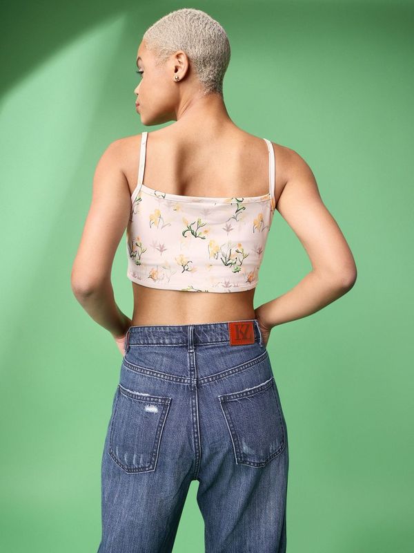 Off White Crop Top For Women